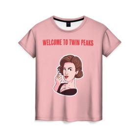 Женская футболка 3D с принтом Одри Хорн 2 в Екатеринбурге, 100% полиэфир ( синтетическое хлопкоподобное полотно) | прямой крой, круглый вырез горловины, длина до линии бедер | twin peaks | вишенка | дэвид линч | совы не то чем кажутся | твин пикс