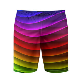 Мужские шорты 3D спортивные с принтом Радужные цвета в Екатеринбурге,  |  | радуга | цвет