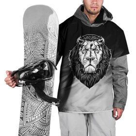 Накидка на куртку 3D с принтом Лев в Екатеринбурге, 100% полиэстер |  | Тематика изображения на принте: 3d | арт | голова животного | король | лев | природа | сила | царь
