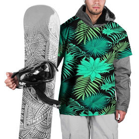 Накидка на куртку 3D с принтом Tropical pattern в Екатеринбурге, 100% полиэстер |  | 3d | арт | лето | листья | пальмы | текстура | узор | цветы