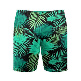 Мужские шорты 3D спортивные с принтом Tropical pattern в Екатеринбурге,  |  | 3d | арт | лето | листья | пальмы | текстура | узор | цветы