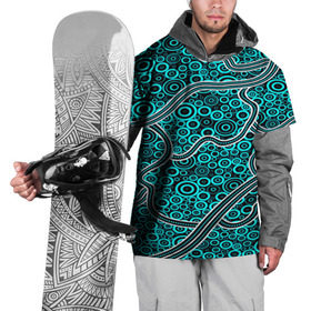 Накидка на куртку 3D с принтом Aboriginal pattern в Екатеринбурге, 100% полиэстер |  | Тематика изображения на принте: абстракции | арт | волны | узор | фигуры