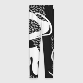Леггинсы 3D с принтом Черно-белый узор в Екатеринбурге, 80% полиэстер, 20% эластан | Эластичный пояс, зауженные к низу, низкая посадка | abstraction | абстракция | геометрия | грани | линии | полигоны | сочетания | текстура | узоры | черно белый