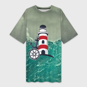 Платье-футболка 3D с принтом Морской в Екатеринбурге,  |  | 3d | blue | брызги | вмф | вода | военный | волны | исторический | капли | корабль | лето | море | моряк | океан | природа | фрегат | шторм