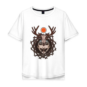 Мужская футболка хлопок Oversize с принтом Молчание ягнят в Екатеринбурге, 100% хлопок | свободный крой, круглый ворот, “спинка” длиннее передней части | 