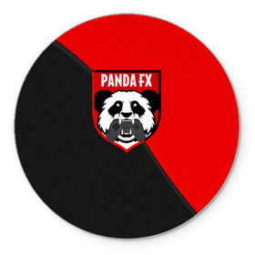 Коврик круглый с принтом PandafxTM в Екатеринбурге, резина и полиэстер | круглая форма, изображение наносится на всю лицевую часть | 7f united | fifa | pandafx | панда