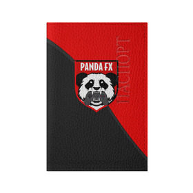 Обложка для паспорта матовая кожа с принтом PandafxTM в Екатеринбурге, натуральная матовая кожа | размер 19,3 х 13,7 см; прозрачные пластиковые крепления | 7f united | fifa | pandafx | панда