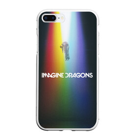 Чехол для iPhone 7Plus/8 Plus матовый с принтом Imagine Dragons в Екатеринбурге, Силикон | Область печати: задняя сторона чехла, без боковых панелей | Тематика изображения на принте: demons | evolve | mirrors | radioactive | драконы | космос | музыка | нло | ночь | поп | радуга | рок | свет