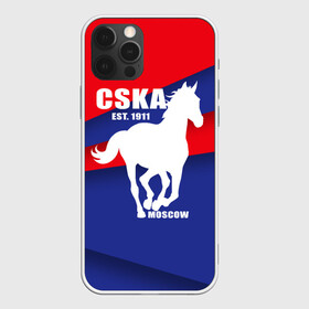 Чехол для iPhone 12 Pro с принтом CSKA est. 1911 в Екатеринбурге, силикон | область печати: задняя сторона чехла, без боковых панелей | армейцы | болельщик | кони | красно синие | фанат | футбол | футболист | цска