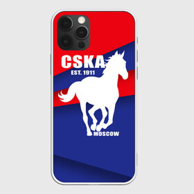 Чехол для iPhone 12 Pro Max с принтом CSKA est 1911 в Екатеринбурге, Силикон |  | Тематика изображения на принте: армейцы | болельщик | кони | красно синие | фанат | футбол | футболист | цска