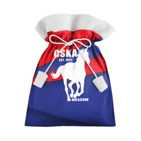 Подарочный 3D мешок с принтом CSKA est. 1911 в Екатеринбурге, 100% полиэстер | Размер: 29*39 см | армейцы | болельщик | кони | красно синие | фанат | футбол | футболист | цска