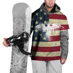 Накидка на куртку 3D с принтом Флаг США с белым орлом в Екатеринбурге, 100% полиэстер |  | usa | америка | американец | америки | звездно полосатый | необычный | нью йорк | орел | соединенные | сша | флаг | штаты | янки