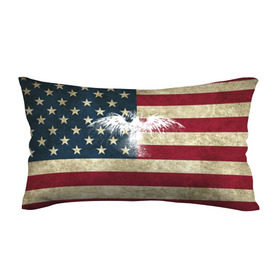 Подушка 3D антистресс с принтом Флаг США с белым орлом в Екатеринбурге, наволочка — 100% полиэстер, наполнитель — вспененный полистирол | состоит из подушки и наволочки на молнии | Тематика изображения на принте: usa | америка | американец | америки | звездно полосатый | необычный | нью йорк | орел | соединенные | сша | флаг | штаты | янки