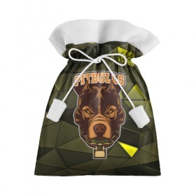 Подарочный 3D мешок с принтом Pitbulls в Екатеринбурге, 100% полиэстер | Размер: 29*39 см | Тематика изображения на принте: dog | pitbulls | абстракция | геометрия | животные | собака | треугольники | цепь