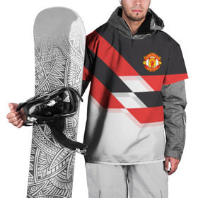 Накидка на куртку 3D с принтом Manchester United - Stripe в Екатеринбурге, 100% полиэстер |  | Тематика изображения на принте: manchester united | stripe | манчестер юнайтед | футбол
