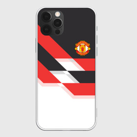 Чехол для iPhone 12 Pro с принтом Manchester United - Stripe в Екатеринбурге, силикон | область печати: задняя сторона чехла, без боковых панелей | Тематика изображения на принте: manchester united | stripe | манчестер юнайтед | футбол