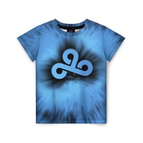 Детская футболка 3D с принтом Team Cloud9 в Екатеринбурге, 100% гипоаллергенный полиэфир | прямой крой, круглый вырез горловины, длина до линии бедер, чуть спущенное плечо, ткань немного тянется | cloud9 | csgo | dota. cs | dota2 | team cloud9 | дота | киберспорт | клауд9 | кс | ксго | облака