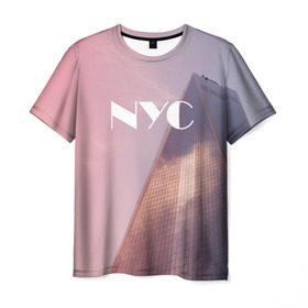 Мужская футболка 3D с принтом New York в Екатеринбурге, 100% полиэфир | прямой крой, круглый вырез горловины, длина до линии бедер | new york | ny | nyc | york | йорк | нью | нью йорк | ретро