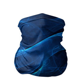 Бандана-труба 3D с принтом Дым в Екатеринбурге, 100% полиэстер, ткань с особыми свойствами — Activecool | плотность 150‒180 г/м2; хорошо тянется, но сохраняет форму | волна | лазер | луч | пламя | синий