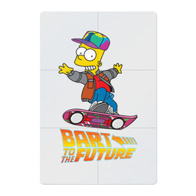 Магнитный плакат 2Х3 с принтом Bart to the future в Екатеринбурге, Полимерный материал с магнитным слоем | 6 деталей размером 9*9 см | back to the future | bart | homer | simpsons | барт | гомер | делореан | марти | машина времени | мультфильм | симпсоны