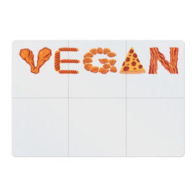 Магнитный плакат 3Х2 с принтом Vegan в Екатеринбурге, Полимерный материал с магнитным слоем | 6 деталей размером 9*9 см | green | vegan | yoga | бекон | веган | вегетарианец | вегетарианство | витамины | здоровье | зеленый | зож | йога | овощи | фрукты
