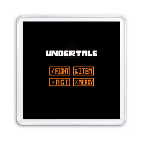 Магнит 55*55 с принтом Undertale в Екатеринбурге, Пластик | Размер: 65*65 мм; Размер печати: 55*55 мм | undertale