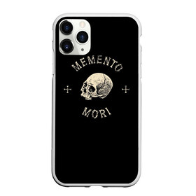 Чехол для iPhone 11 Pro матовый с принтом Memento Mori в Екатеринбурге, Силикон |  | Тематика изображения на принте: death | skull | кости | цитата