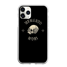 Чехол для iPhone 11 Pro Max матовый с принтом Memento Mori в Екатеринбурге, Силикон |  | Тематика изображения на принте: death | skull | кости | цитата
