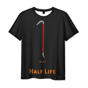 Мужская футболка 3D с принтом Half-Life в Екатеринбурге, 100% полиэфир | прямой крой, круглый вырез горловины, длина до линии бедер | Тематика изображения на принте: freeman | gordon | half | halflife | hl | life | гордон | лайф | фримен | халва | халф | халфлайф | халява