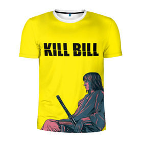 Мужская футболка 3D спортивная с принтом Убить Билла в Екатеринбурге, 100% полиэстер с улучшенными характеристиками | приталенный силуэт, круглая горловина, широкие плечи, сужается к линии бедра | kill bill | катана | квентин | меч | невеста | тарантино | ума турман