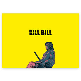 Поздравительная открытка с принтом Убить Билла в Екатеринбурге, 100% бумага | плотность бумаги 280 г/м2, матовая, на обратной стороне линовка и место для марки
 | Тематика изображения на принте: kill bill | катана | квентин | меч | невеста | тарантино | ума турман