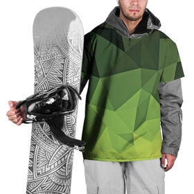 Накидка на куртку 3D с принтом Хаки геометрия в Екатеринбурге, 100% полиэстер |  | зеленый | полигоны