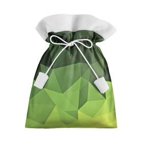 Подарочный 3D мешок с принтом Хаки геометрия в Екатеринбурге, 100% полиэстер | Размер: 29*39 см | Тематика изображения на принте: зеленый | полигоны