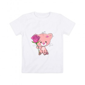 Детская футболка хлопок с принтом Котенок в Екатеринбурге, 100% хлопок | круглый вырез горловины, полуприлегающий силуэт, длина до линии бедер | kitty | арт | животные | коты | кошки | сердечки | цветы