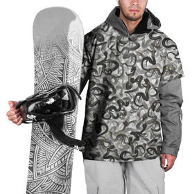 Накидка на куртку 3D с принтом Китайские драконы в Екатеринбурге, 100% полиэстер |  | dragons | азия | белый | восток | восточный | дракон | китай | монстр | паттрен | текстура