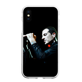 Чехол для iPhone XS Max матовый с принтом Chester Bennington в Екатеринбурге, Силикон | Область печати: задняя сторона чехла, без боковых панелей | chester bennington | рок