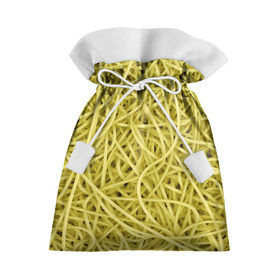Подарочный 3D мешок с принтом Макароны в Екатеринбурге, 100% полиэстер | Размер: 29*39 см | Тематика изображения на принте: веган | вемишель | диета | еда | лапша | паста | паттрен | спагетти | текстура