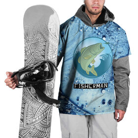 Накидка на куртку 3D с принтом FisherMan в Екатеринбурге, 100% полиэстер |  | baitbest | bottom | driftwood | fisherman | fishing | fishwaterhook | pike | river | вода | дно | коряга | крючок | лучший рыбак | наживка | река | рыба | рыбалка | щука
