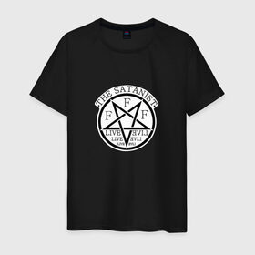 Мужская футболка хлопок с принтом The Satanist в Екатеринбурге, 100% хлопок | прямой крой, круглый вырез горловины, длина до линии бедер, слегка спущенное плечо. | evil | hell | satanist | the satanist | which | which house | ад | зло | сатанист