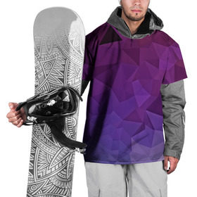 Накидка на куртку 3D с принтом Фиолетовые грани в Екатеринбурге, 100% полиэстер |  | abstract | abstraction | color | geometry | mirror | polygon | абстракция | геометрия | грани | линии | полигоны | сочетания | стекло | треугольники