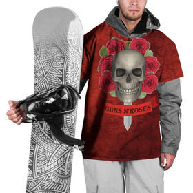 Накидка на куртку 3D с принтом Gans N Roses в Екатеринбурге, 100% полиэстер |  | Тематика изображения на принте: gans n roses | группа | исполнители | меч | музыка | песни | розы | рок группа | череп