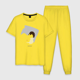 Мужская пижама хлопок с принтом SKAM 6 в Екатеринбурге, 100% хлопок | брюки и футболка прямого кроя, без карманов, на брюках мягкая резинка на поясе и по низу штанин
 | skam | скам | стыд