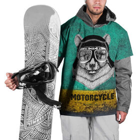 Накидка на куртку 3D с принтом Мотоцикл медведь в Екатеринбурге, 100% полиэстер |  | Тематика изображения на принте: 3d | motor bicycle | motorbike | motorcycle | авто | автомобильные | водитель | механик | мотоциклист | очки