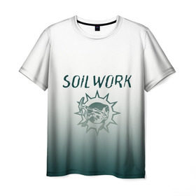 Мужская футболка 3D с принтом Soilwork metal band logo в Екатеринбурге, 100% полиэфир | прямой крой, круглый вырез горловины, длина до линии бедер | 