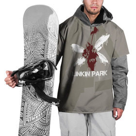 Накидка на куртку 3D с принтом Linkin Park - Hybrid logos в Екатеринбурге, 100% полиэстер |  | 0x000000123 | chester | hybrid | linkin park | линкин парк