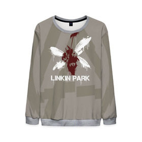 Мужской свитшот 3D с принтом Linkin Park - Hybrid logos в Екатеринбурге, 100% полиэстер с мягким внутренним слоем | круглый вырез горловины, мягкая резинка на манжетах и поясе, свободная посадка по фигуре | 0x000000123 | chester | hybrid | linkin park | линкин парк