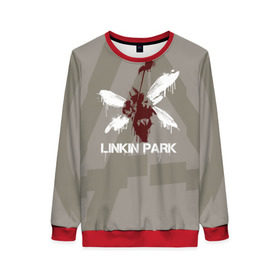 Женский свитшот 3D с принтом Linkin Park - Hybrid logos в Екатеринбурге, 100% полиэстер с мягким внутренним слоем | круглый вырез горловины, мягкая резинка на манжетах и поясе, свободная посадка по фигуре | 0x000000123 | chester | hybrid | linkin park | линкин парк