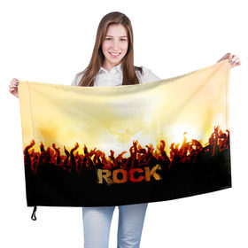 Флаг 3D с принтом Rock концерт в Екатеринбурге, 100% полиэстер | плотность ткани — 95 г/м2, размер — 67 х 109 см. Принт наносится с одной стороны | rock | в толпу | гитара | группа | дым | жанр | концерт | металл | музыка | надпись | панк | певец | песня | прыжок | рок | рок н рол | руки | стиль | хард | хой | я люблю рок