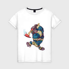 Женская футболка хлопок с принтом Gorilla в Екатеринбурге, 100% хлопок | прямой крой, круглый вырез горловины, длина до линии бедер, слегка спущенное плечо | 