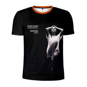 Мужская футболка 3D спортивная с принтом Selena Gomez в Екатеринбурге, 100% полиэстер с улучшенными характеристиками | приталенный силуэт, круглая горловина, широкие плечи, сужается к линии бедра | selena gomez